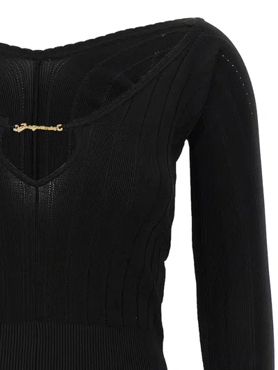 Shop Jacquemus 'le Haut Pralu' Sweater In Black