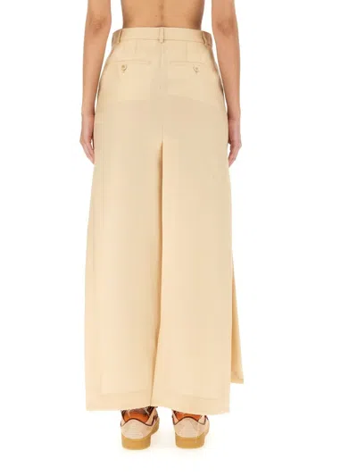 Shop Lanvin Tailored Skirt In Lightbeige