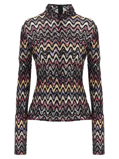Shop Missoni 'zig Zag' Sweater In Multicolor