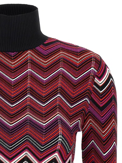 Shop Missoni Chevron Sweater In Multicolor