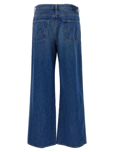 Shop Mother Jeans 'the Ditcher Roller Sneak' In Blue