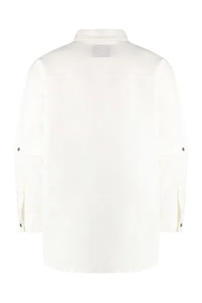 Shop Off-white Overshirt In Denim
