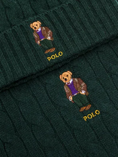 Shop Polo Ralph Lauren Hat And Scarf In Green