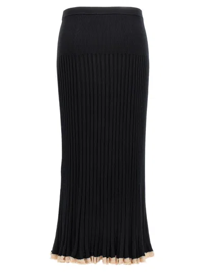 Shop Proenza Schouler Ribbed Skirt In Black