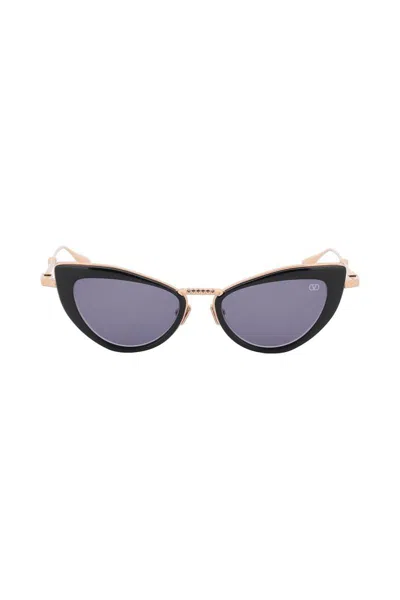Shop Valentino Cat-eye Sunglasses With Stud In Black