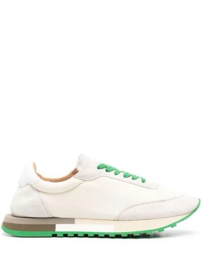 Shop The Row Women Owen Runner Sneaker In Ivgr Ivory/green