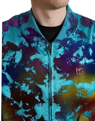 Shop Dolce & Gabbana Multicolor Polyester Bomber Men's Jacket