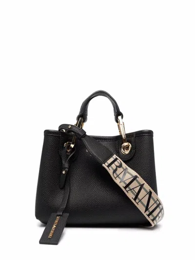 Shop Ea7 Emporio Armani Myea Mini Shopping Bag In Black
