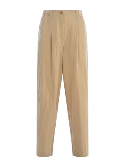 Shop Kenzo Trousers In Beige