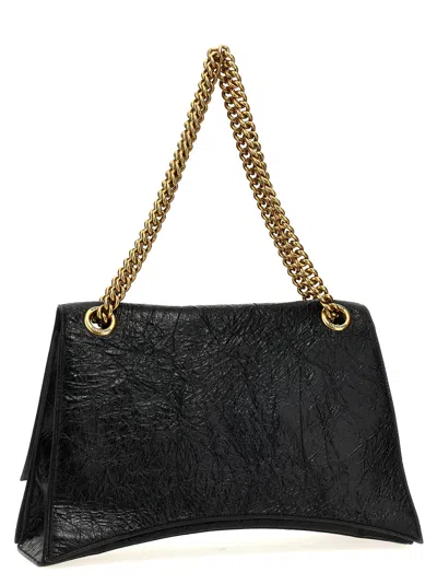 Shop Balenciaga Crush Shoulder Bags Black