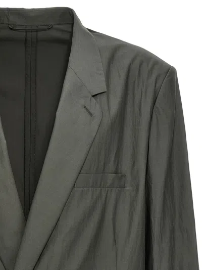 Shop Lemaire Double-breasted Blazer Gray