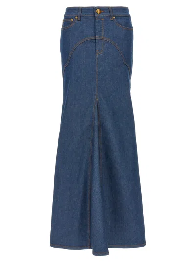 Shop Zimmermann Maxi Denim Skirt Skirts Blue