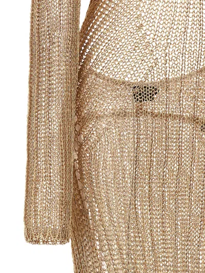 Shop Tom Ford Maxi Cut Out Long Dress Dresses Gold