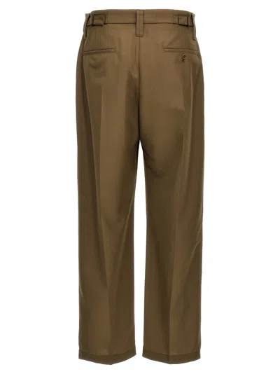 Shop Lemaire One Pleat Pants Brown