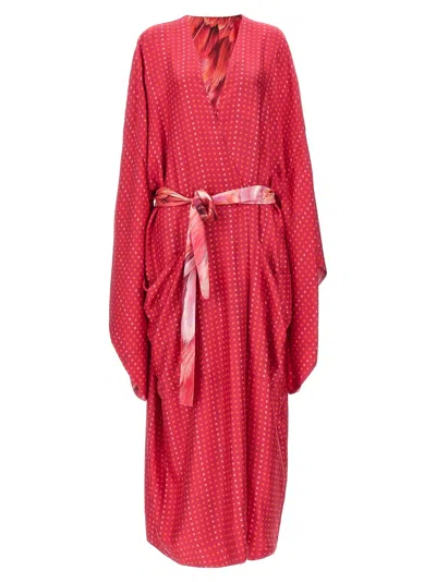 Shop Roberto Cavalli Reversible Dress Dresses Fuchsia