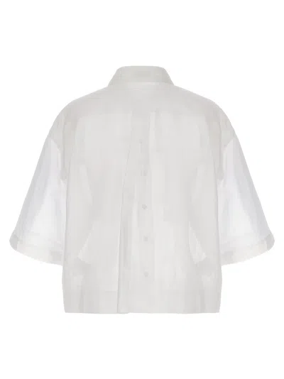 Shop Brunello Cucinelli Semi-transparent Shirt Shirt, Blouse White