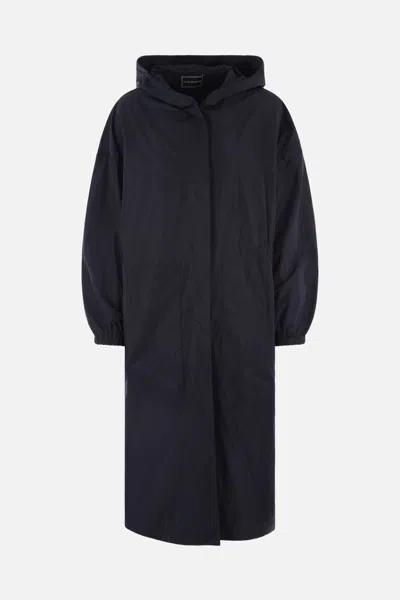 10 Corso Como Hooded Coat In Blue