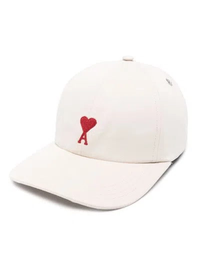Shop Ami Alexandre Mattiussi Ami Paris Caps & Hats In White