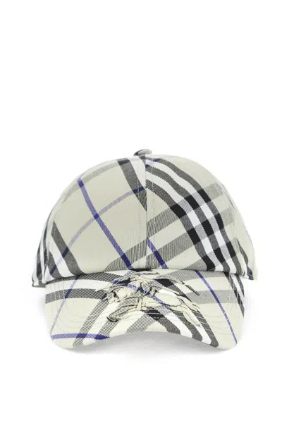 Shop Burberry Ered Baseball Cap In Cotton Blend In Multicolor