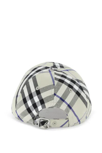 Shop Burberry Ered Baseball Cap In Cotton Blend In Multicolor