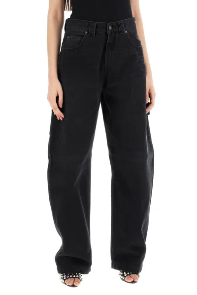 Shop Darkpark Audrey Cargo Jeans With Curved Leg In Black