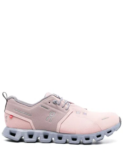 Shop On Running Cloud 5 Waterproof Shoes In Rose Fossil