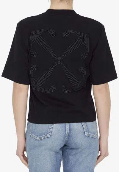 Shop Off-white Arrows Logo Crewneck T-shirt In Black