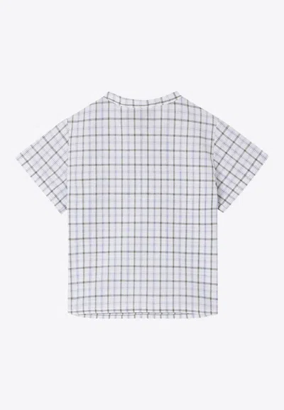 Shop Bonpoint Baby Boys Cesari Check Pattern Shirt In Multicolor
