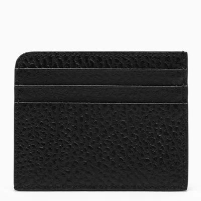 Shop Maison Margiela Black Leather Card Holder Men