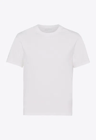 Prada Men's Cotton T-shirt With Logo In White