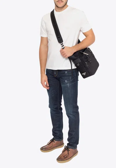 Prada Men's Cotton T-shirt With Logo In White