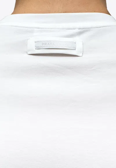 Shop Prada Basic Crewneck T-shirt In White