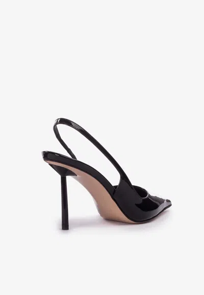Le Silla Bella 80 Patent Leather Slingback Pumps In Black