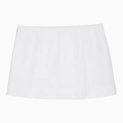 Shop Valentino White Cotton Mini Skirt Women