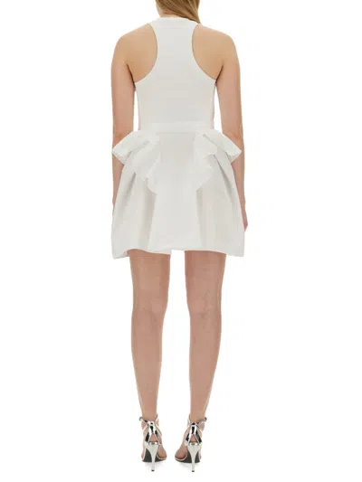 Shop Alexander Mcqueen Mini Hybrid Dress In White