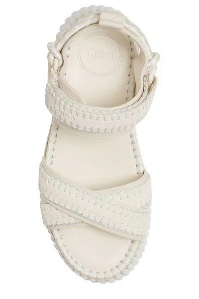 Shop Chloé Wedges In White