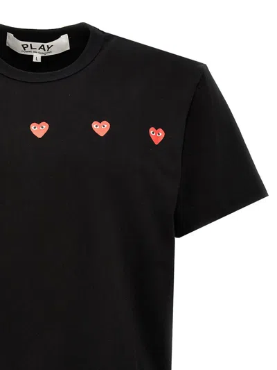 Shop Comme Des Garçons Play 'multi Heart' T-shirt In Black