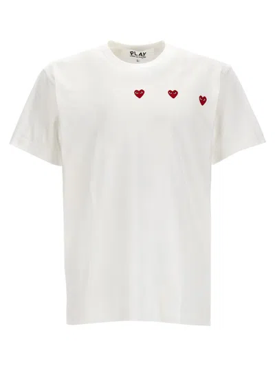 Shop Comme Des Garçons Play 'multi Heart' T-shirt In White