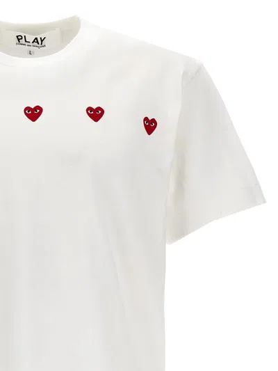 Shop Comme Des Garçons Play 'multi Heart' T-shirt In White