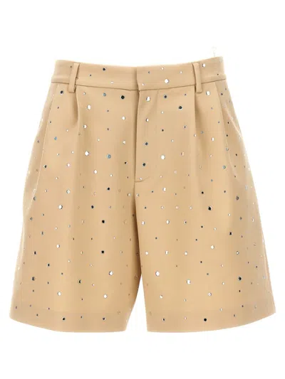 Shop Giuseppe Di Morabito All Over Crystal Shorts In Beige