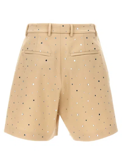 Shop Giuseppe Di Morabito All Over Crystal Shorts In Beige