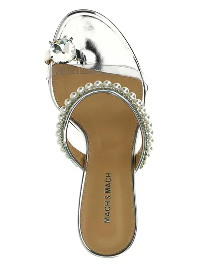 Shop Mach & Mach 'diamond Of Elizabeth' Sandals In Silver