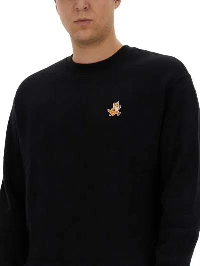 Shop Maison Kitsuné "speedy Fox" Sweatshirt In Black