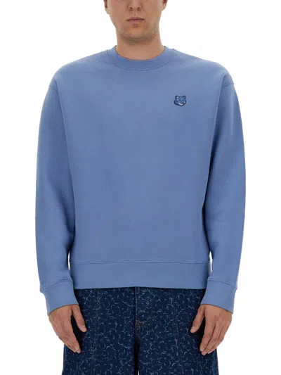 Shop Maison Kitsuné Cotton Sweatshirt In Blue