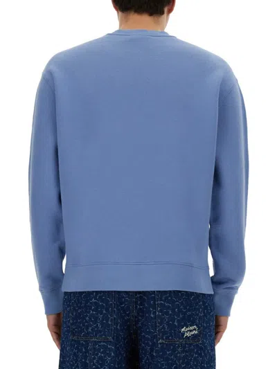 Shop Maison Kitsuné Cotton Sweatshirt In Blue