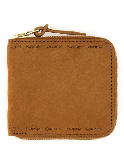 Shop Visvim Leather Wallet In Brown