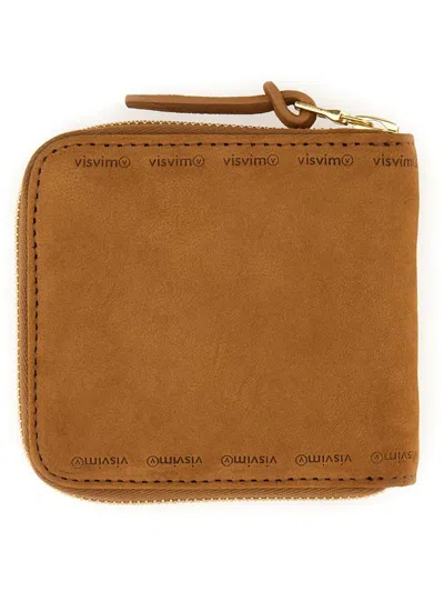 Shop Visvim Leather Wallet In Brown