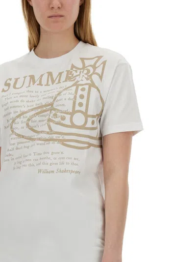 Shop Vivienne Westwood "summer Classic" T-shirt In White