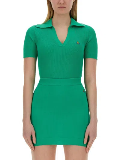 Shop Vivienne Westwood Polo "marina" In Green