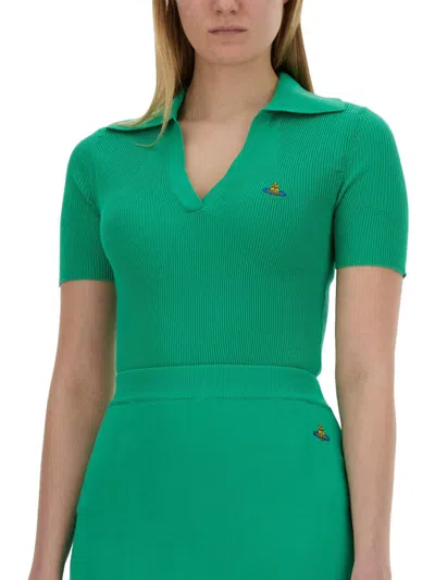 Shop Vivienne Westwood Polo "marina" In Green